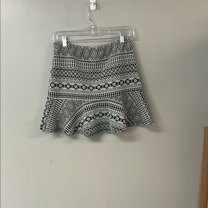 Princess Vera Wang Black and White Skater Mini Skirt